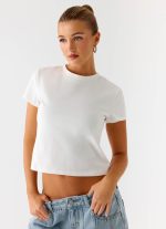 Lamont Baby Tee - White - 图片 5