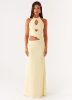Lanah Cut Out Maxi Dress - Yellow - 图片 2