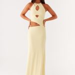 Lanah Cut Out Maxi Dress - Yellow