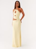 Lanah Cut Out Maxi Dress - Yellow - 图片 5