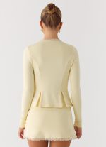 Landon Long Sleeve Top - Butter Yellow - 图片 4