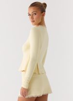 Landon Long Sleeve Top - Butter Yellow - 图片 5