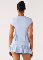 Landon Mini Skort - Blue - 图片 3