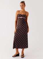 Latto Midi Dress - Chocolate Strawberry Dot - 图片 5