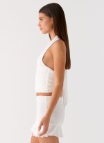 Lavena Halter Top - White - 图片 2