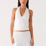 Lavena Halter Top - White