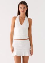 Lavena Halter Top - White