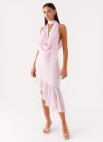 Layna Scarf Midi Dress - Pink - 图片 4