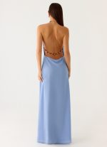 Le Soleil Halter Maxi Dress - Periwinkle - 图片 7