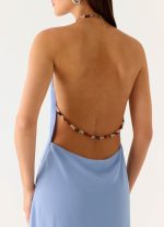 Le Soleil Halter Maxi Dress - Periwinkle - 图片 4