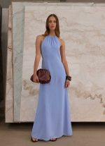 Le Soleil Halter Maxi Dress - Periwinkle - 图片 2