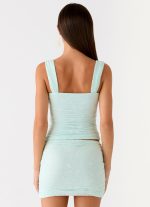 Lea Lace Mini Skirt - Blue - 图片 2