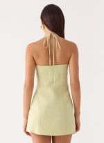 Leah Halter Mini Dress - Sage - 图片 4