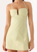 Leah Halter Mini Dress - Sage - 图片 5
