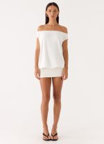 Leighken Knit Mini Dress - White - 图片 5