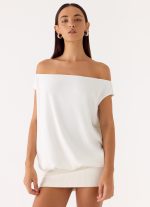 Leighken Knit Mini Dress - White - 图片 8