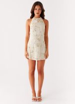 Leo Beaded Mini Dress - Yellow - 图片 2