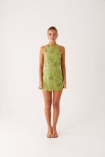 Leo Beaded Mini Dress - Green - 图片 7