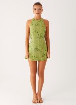 Leo Beaded Mini Dress - Green - 图片 4