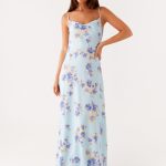 Liana Cowl Maxi Dress - Print