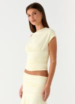 Liana Asymmetrical Top - Yellow - 图片 2