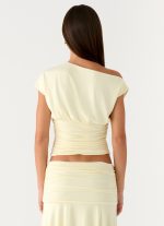 Liana Asymmetrical Top - Yellow - 图片 5