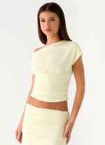 Liana Asymmetrical Top - Yellow