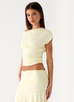 Liana Asymmetrical Top - Yellow - 图片 4