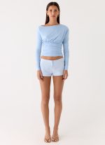 Liana Long Sleeve Top - Blue - 图片 2