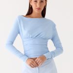 Liana Long Sleeve Top - Blue