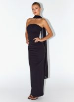 Libra Maxi Dress - Black - 图片 8