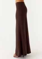 Like A Flower Maxi Skirt - Chocolate - 图片 2