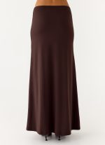 Like A Flower Maxi Skirt - Chocolate - 图片 3