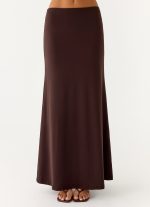 Like A Flower Maxi Skirt - Chocolate - 图片 4