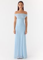 Like Me Now Maxi Dress - Blue Mocha Dot - 图片 2