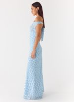 Like Me Now Maxi Dress - Blue Mocha Dot - 图片 3