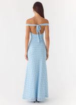 Like Me Now Maxi Dress - Blue Mocha Dot - 图片 4