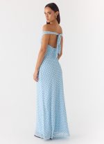 Like Me Now Maxi Dress - Blue Mocha Dot - 图片 6
