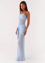 Lily Halter Maxi Dress - Blue - 图片 3