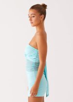Lita Twist Mini Dress - Turquoise - 图片 3