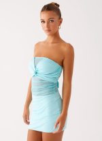 Lita Twist Mini Dress - Turquoise - 图片 6