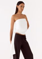 Livia Strapless Top - White