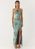 Lloyd Maxi Skirt - Aqua Blur