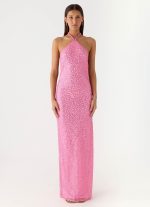 Lorenz Sequin Maxi Dress - Pink - 图片 7