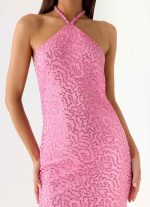 Lorenz Sequin Maxi Dress - Pink - 图片 5