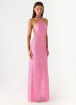 Lorenz Sequin Maxi Dress - Pink