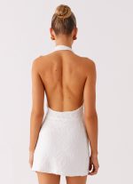 Love Line Halter Mini Dress - White - 图片 3
