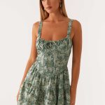 Lucie Linen Mini Dress - Cloud Nine Floral
