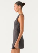 Lulita Mini Dress - Charcoal Grey - 图片 3