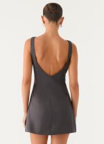 Lulita Mini Dress - Charcoal Grey - 图片 4